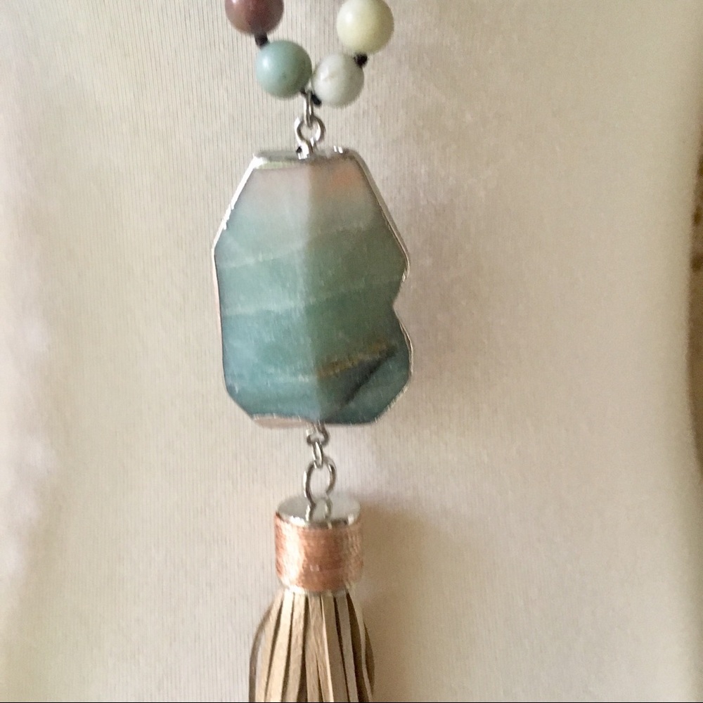 Anthro Amazonite Boho Necklace - Picture 3 of 6